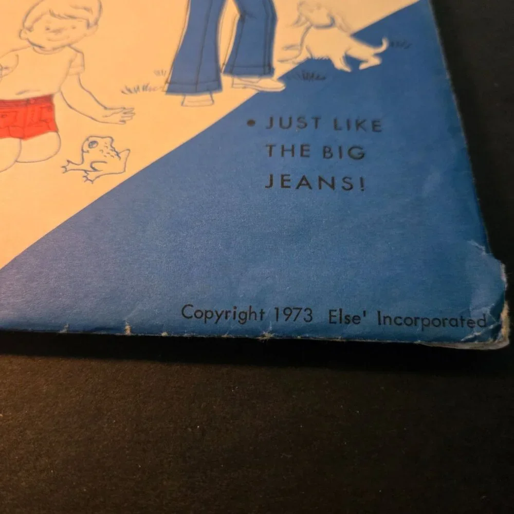 Else vintage sewing pattern 370 Kids Play-jeans Sizes 2-5 Waist 20-22 in. UNCUT